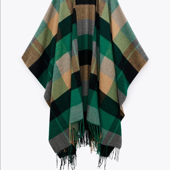 Zara plaid cape - Picture 11 of 15